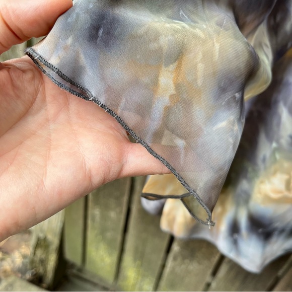 Carole Tomkins The Big Shirt Tie Dye Rayon Cowl Neck Paulie Shirt Sz 2(Sz 16-20) - Picture 16 of 16